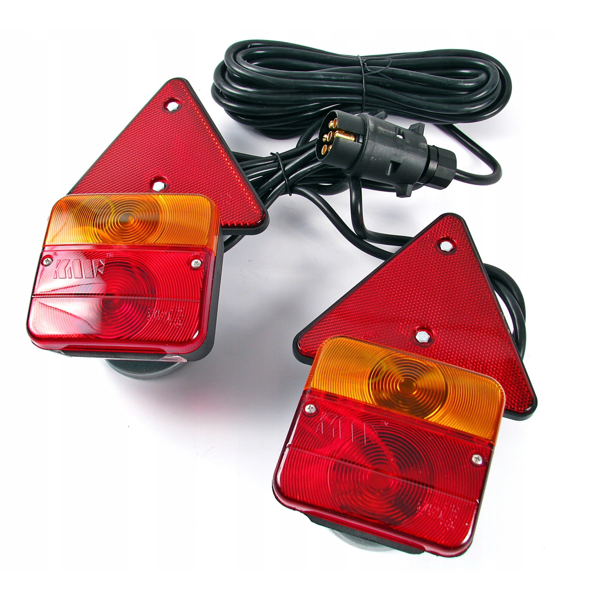 Set stopuri multifunctionale magnetice cu triunghi, cablu + mufa 7 pini